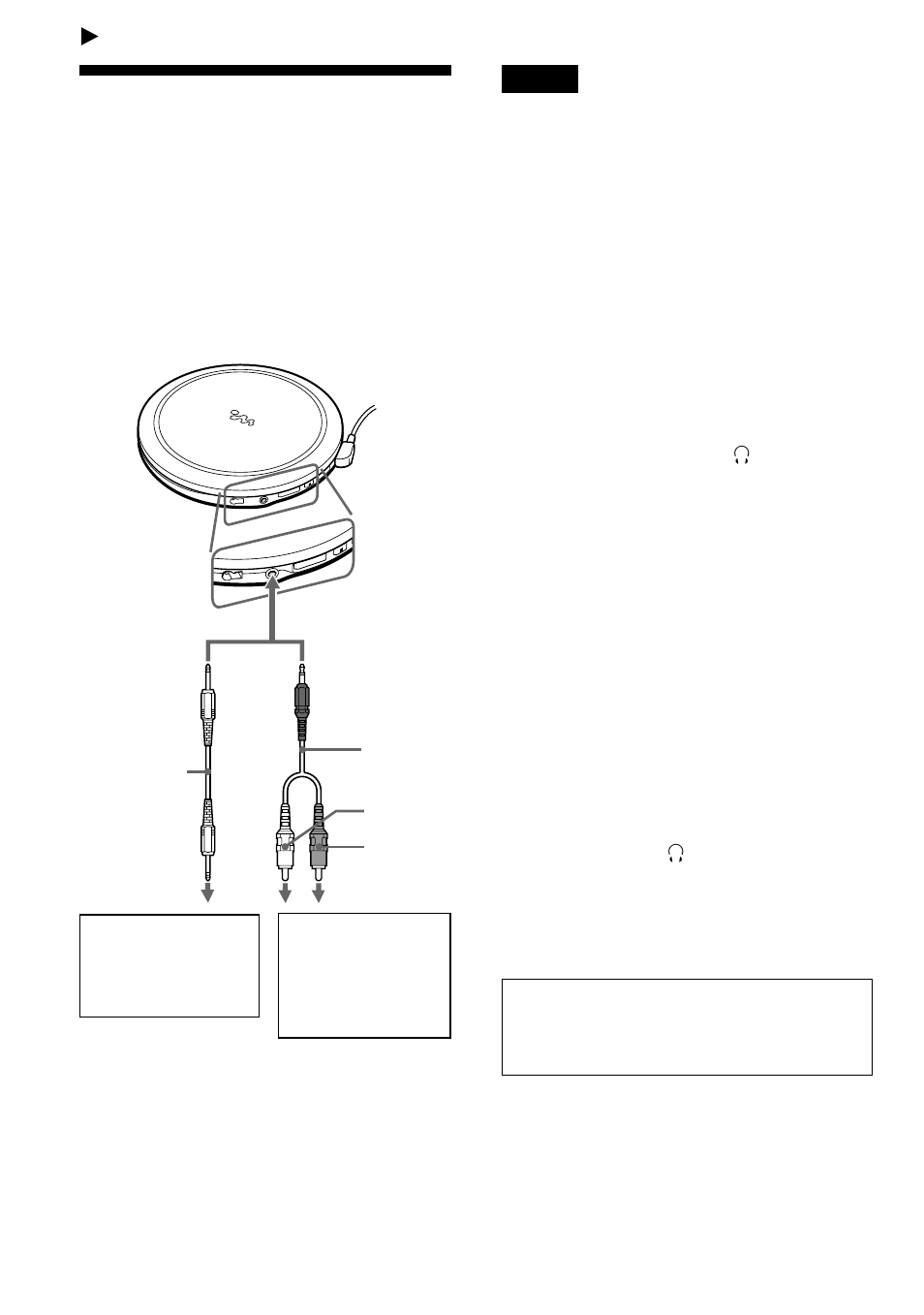 他の機器と接続する, ステレオ機器につなぐ | Sony CD Walkman D-EJ855 User Manual | Page 22 / 43