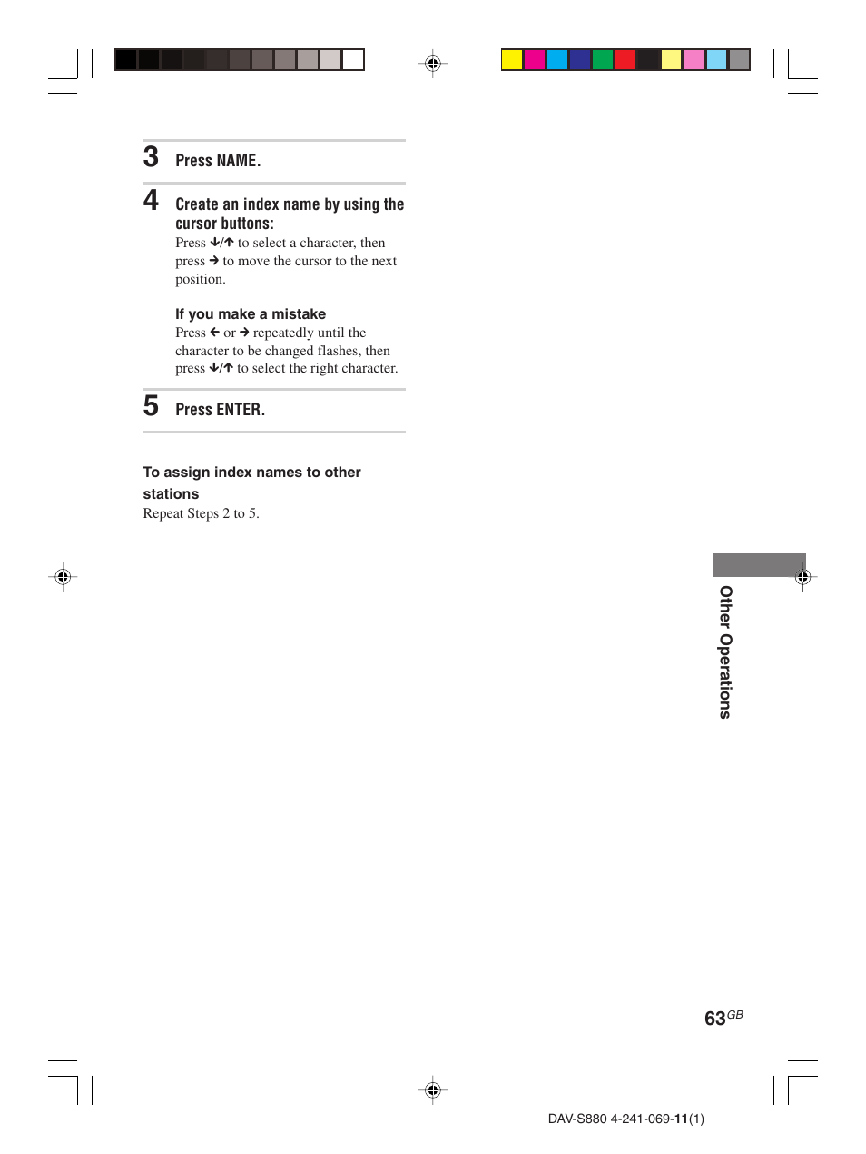 Sony DAV-S880 User Manual | Page 63 / 84