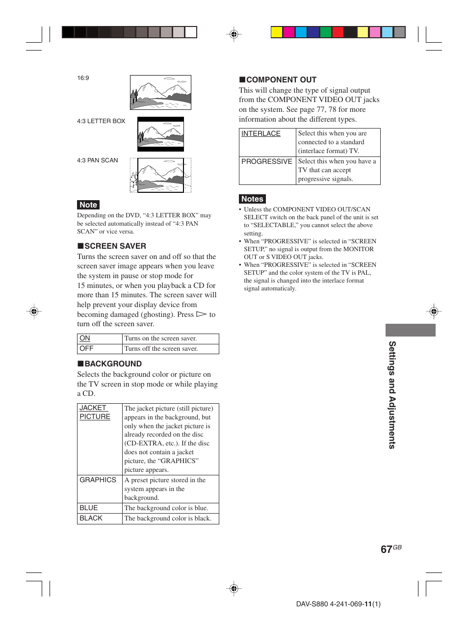 Sony DAV-S880 User Manual | Page 67 / 84