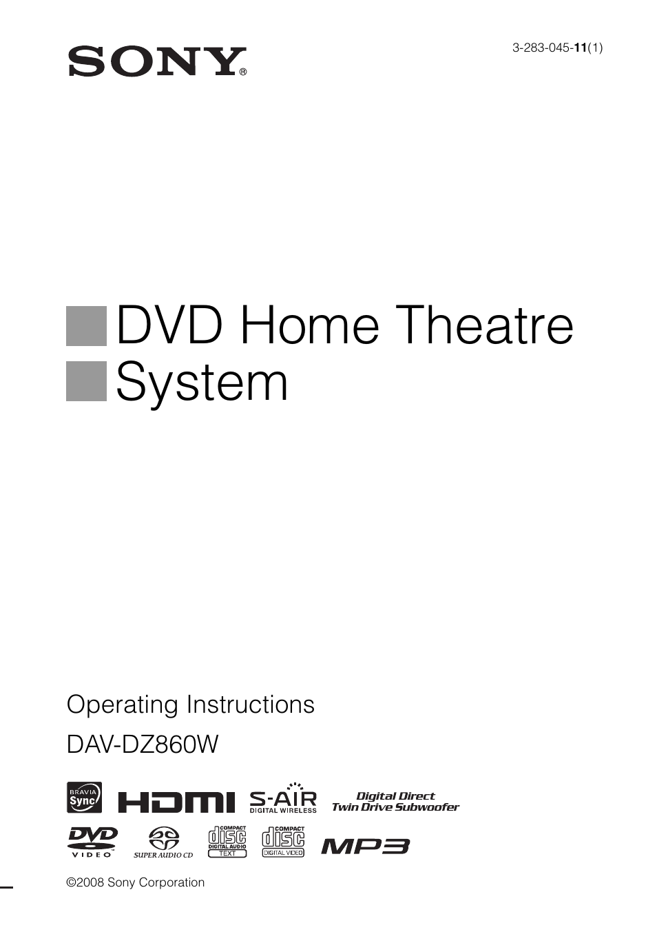 Sony 3-283-045-11(1) User Manual | 124 pages