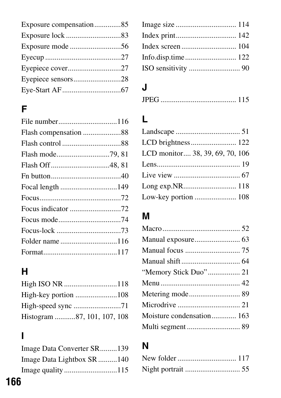 Sony 4-133-499-11 (1) User Manual | Page 166 / 167