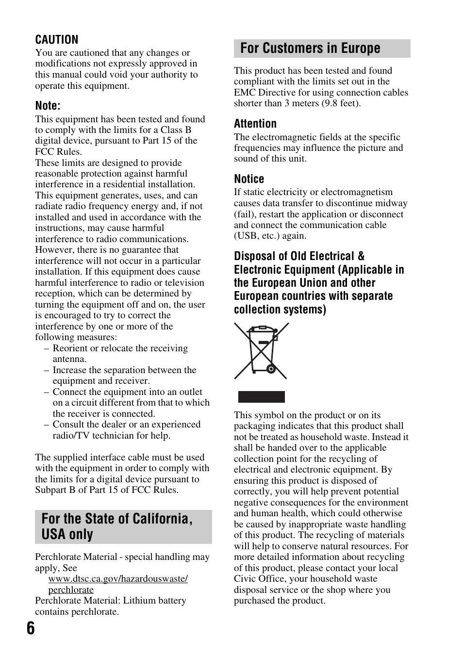 Sony 4-133-499-11 (1) User Manual | Page 6 / 167