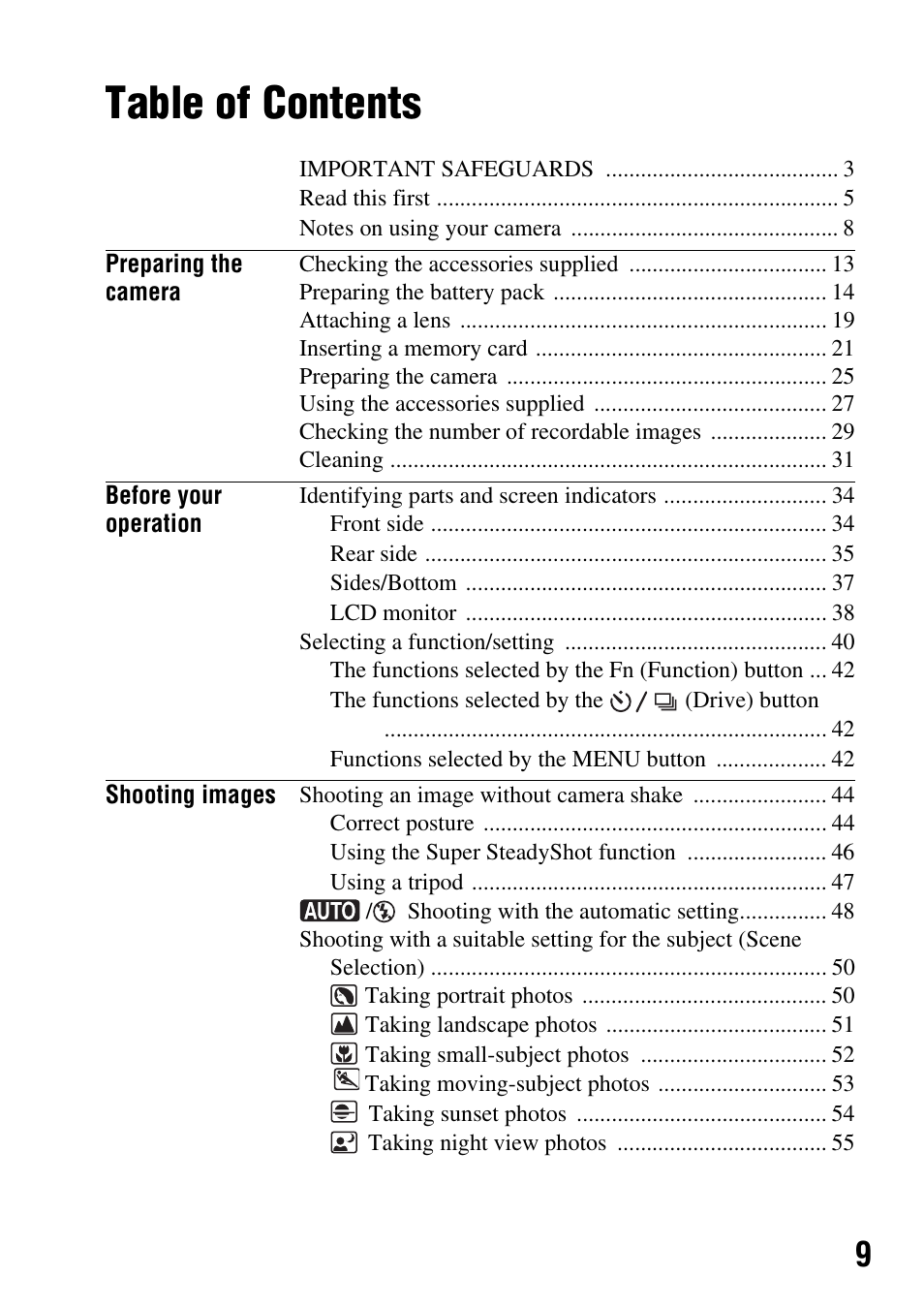 Sony 4-133-499-11 (1) User Manual | Page 9 / 167