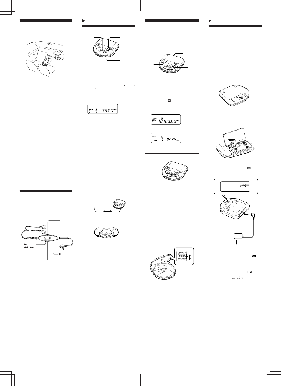 Sony FM/AM Compact Disc Compact Player D-T405 User Manual | Page 4 / 6