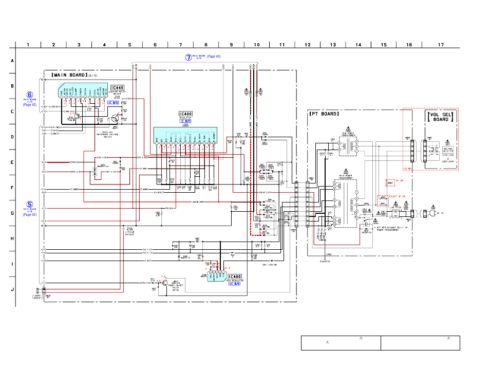 Schematic diagram – main (3/3)/pt/vol sel boards, Fwdin, Revin | Motor, Drive, Clamp, Mds-s50 | Sony MDS-S50 User Manual | Page 44 / 70