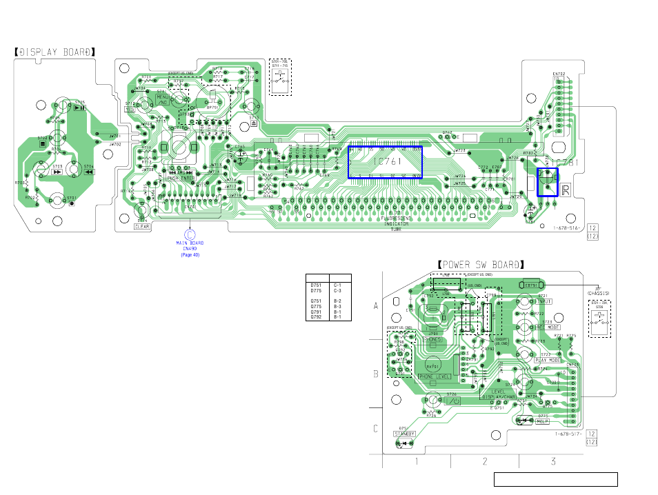 Printed wiring boards – display/power sw boards, Mds-s50 | Sony MDS-S50 User Manual | Page 46 / 70