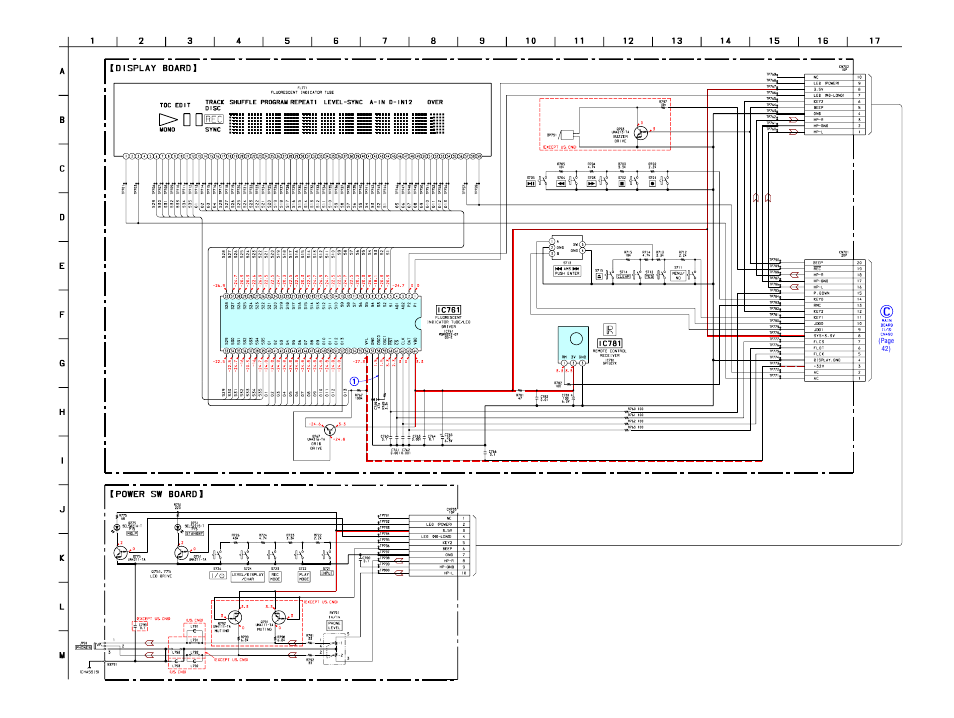 Schematic diagram – display/power sw boards, Mds-s50 | Sony MDS-S50 User Manual | Page 47 / 70