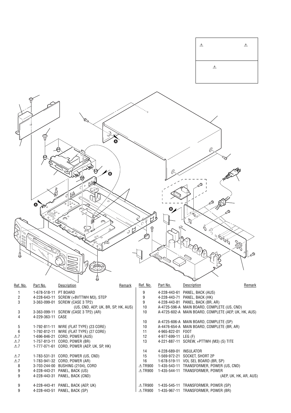 Exploded views, Case section, Mds-s50 | Sony MDS-S50 User Manual | Page 58 / 70
