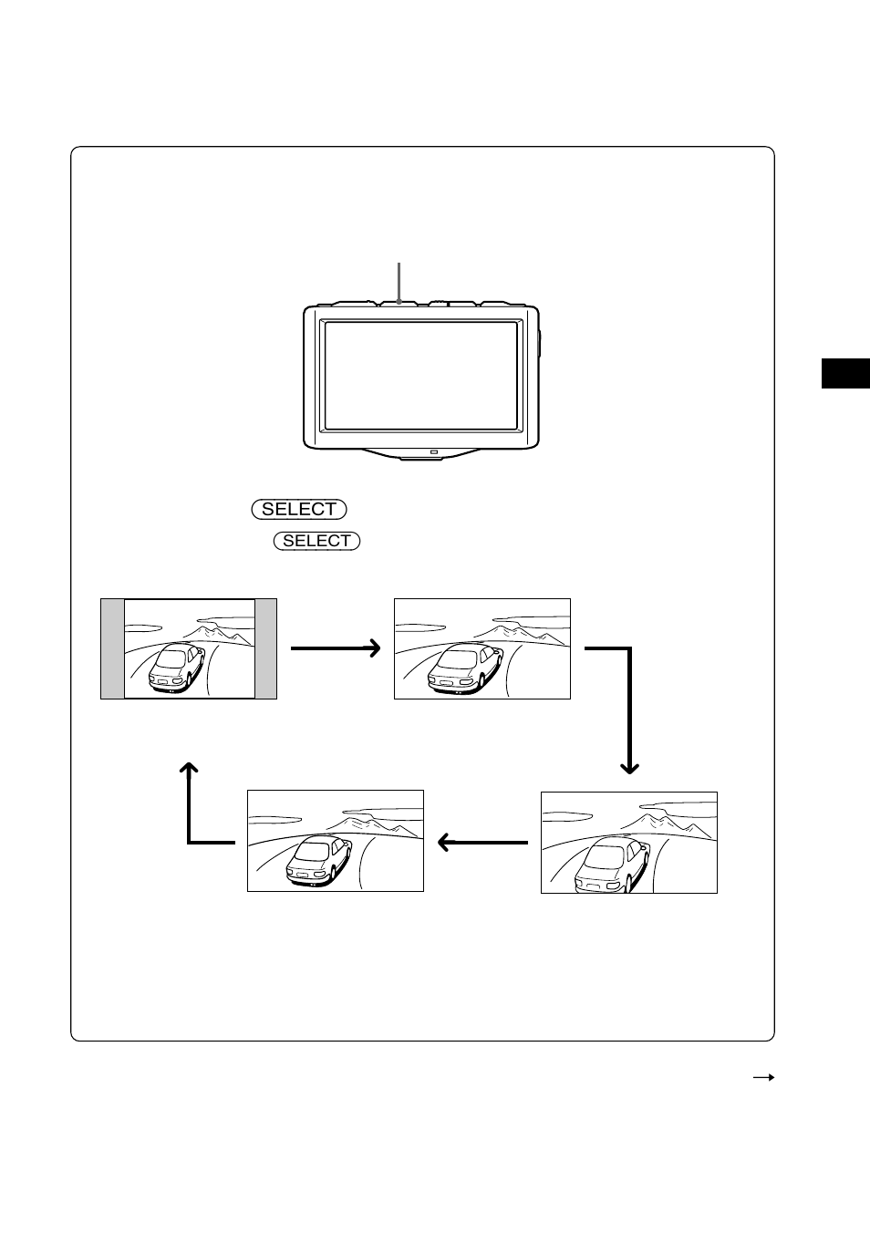Viewing the wide screen, Cc x x | Sony XTL-W70 User Manual | Page 11 / 84