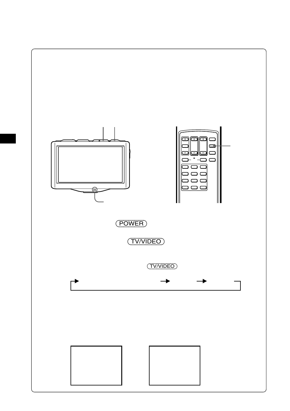 Videobetrieb, Drücken sie (power) | Sony XTL-W70 User Manual | Page 34 / 84