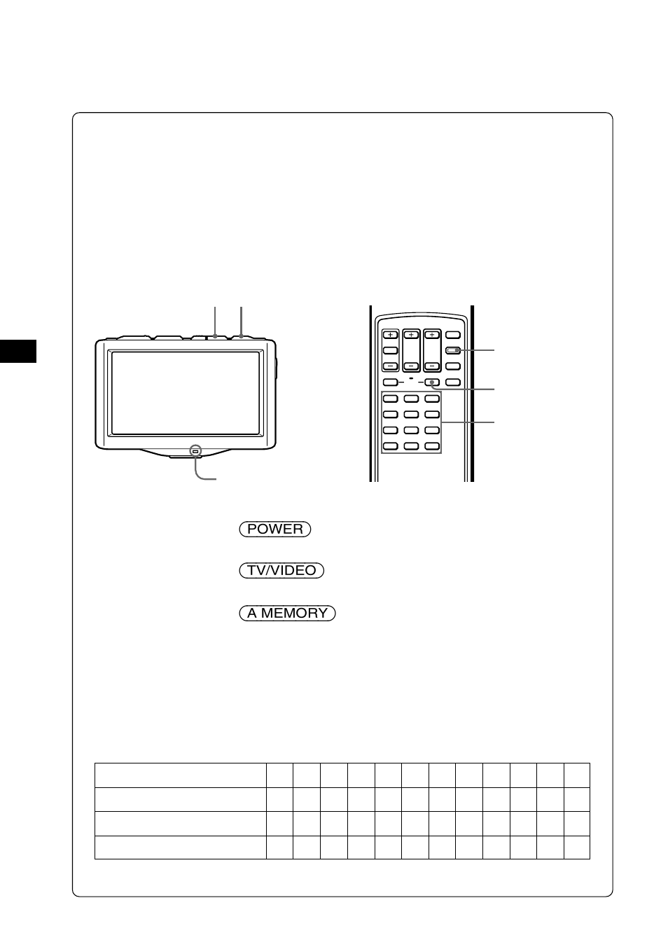 8almacenamiento automático de emisoras de tv, Presione (power) en el tv | Sony XTL-W70 User Manual | Page 50 / 84