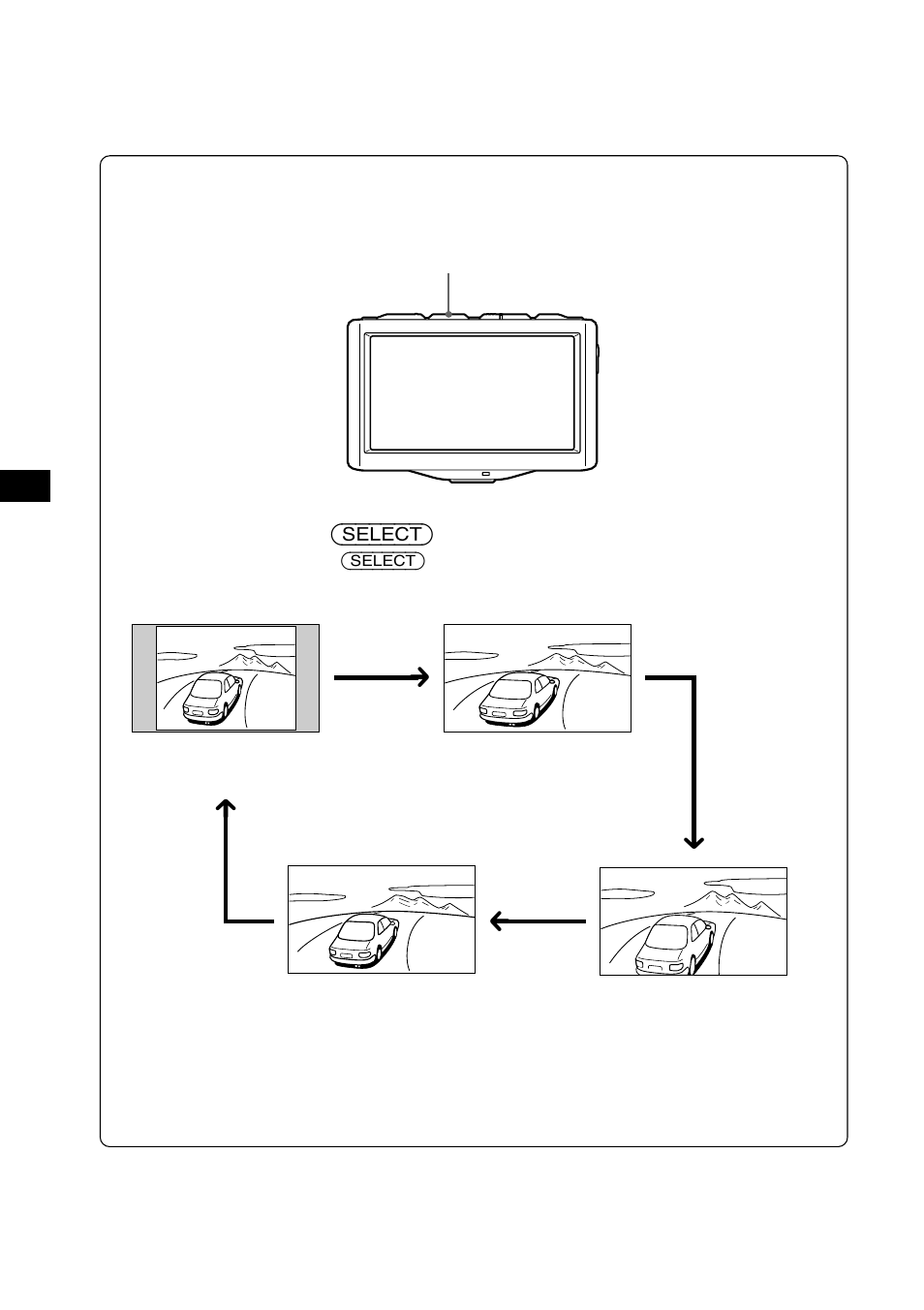 Visualización de la pantalla panorámica, Cc x x | Sony XTL-W70 User Manual | Page 52 / 84
