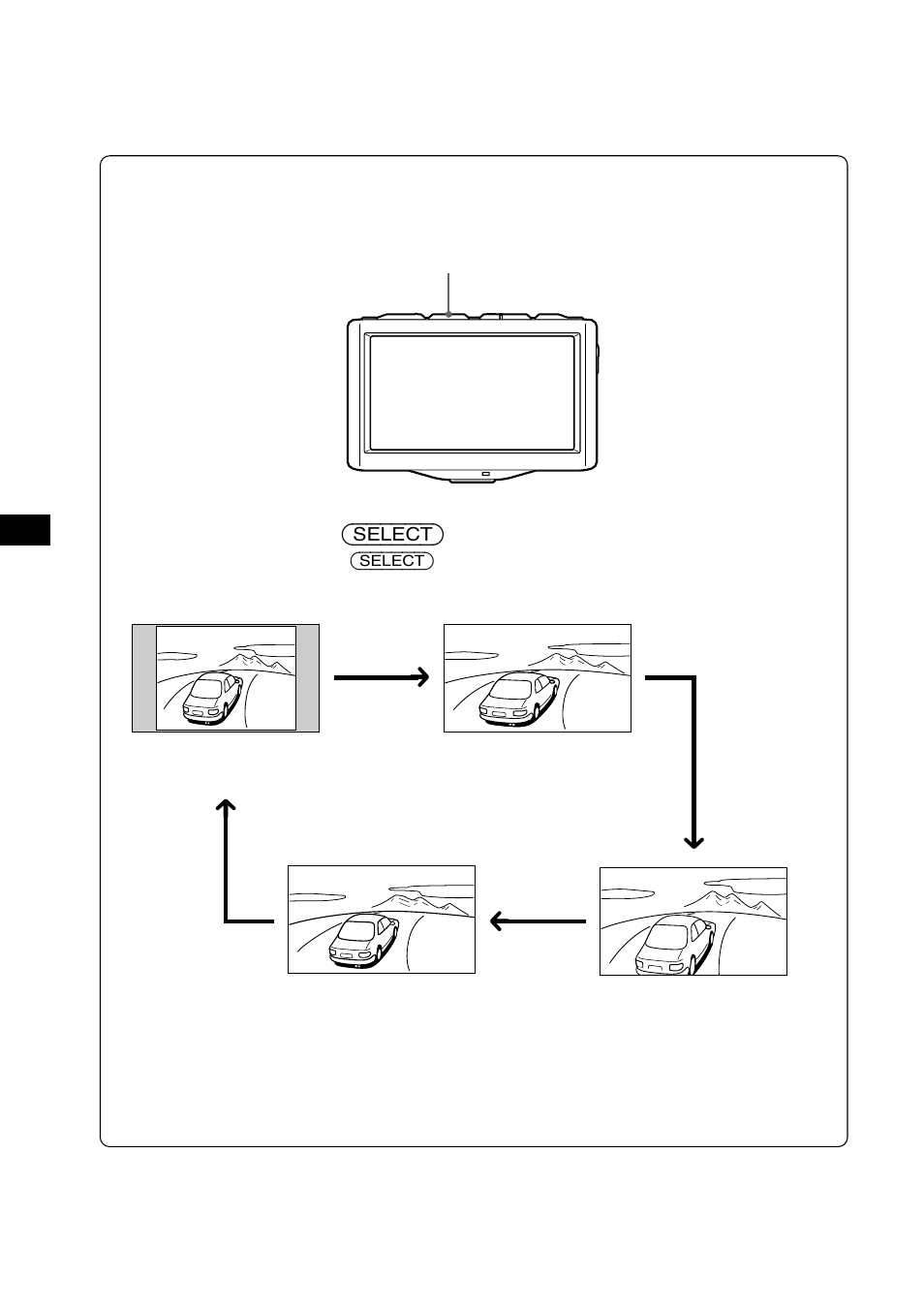 Vizualizando a tela panorâmica, Cc x x | Sony XTL-W70 User Manual | Page 72 / 84