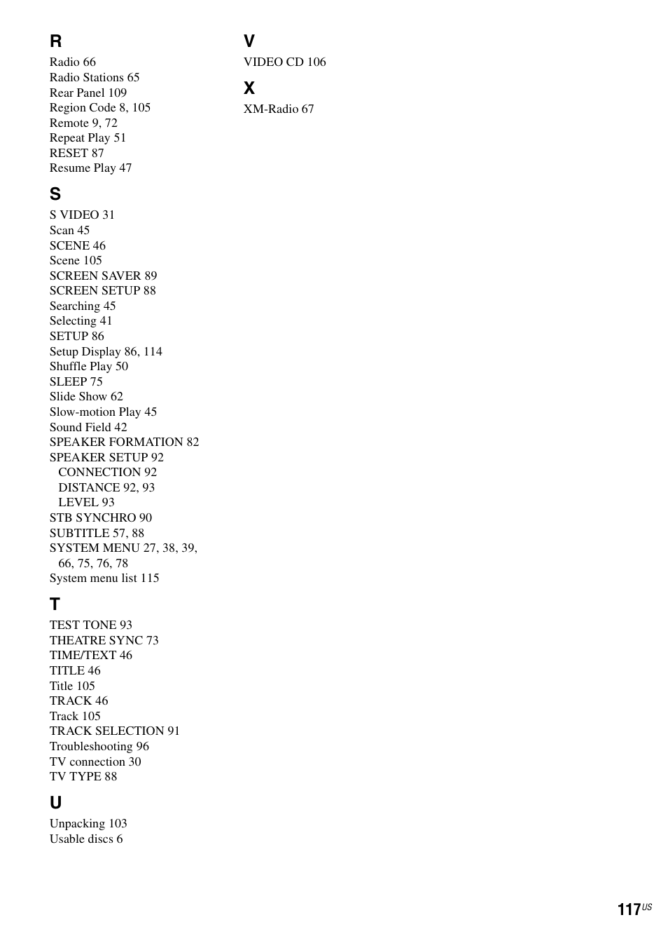 Sony DAVHDX500 User Manual | Page 117 / 120