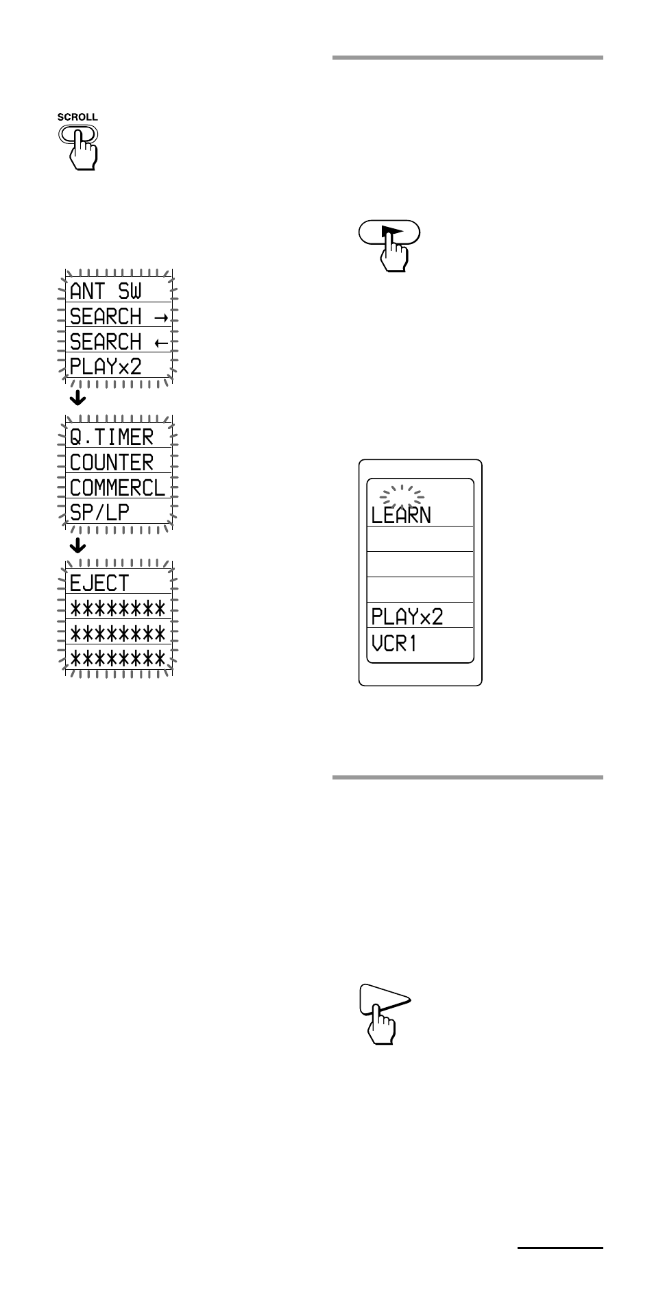 Learn playx2 vcr1 | Sony RM-VL1000T User Manual | Page 25 / 80