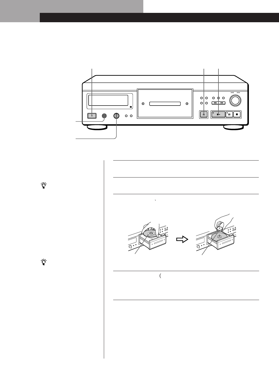 Lecture d’un disque compact, Opérations de base | Sony CDP-XA20ES User Manual | Page 24 / 56
