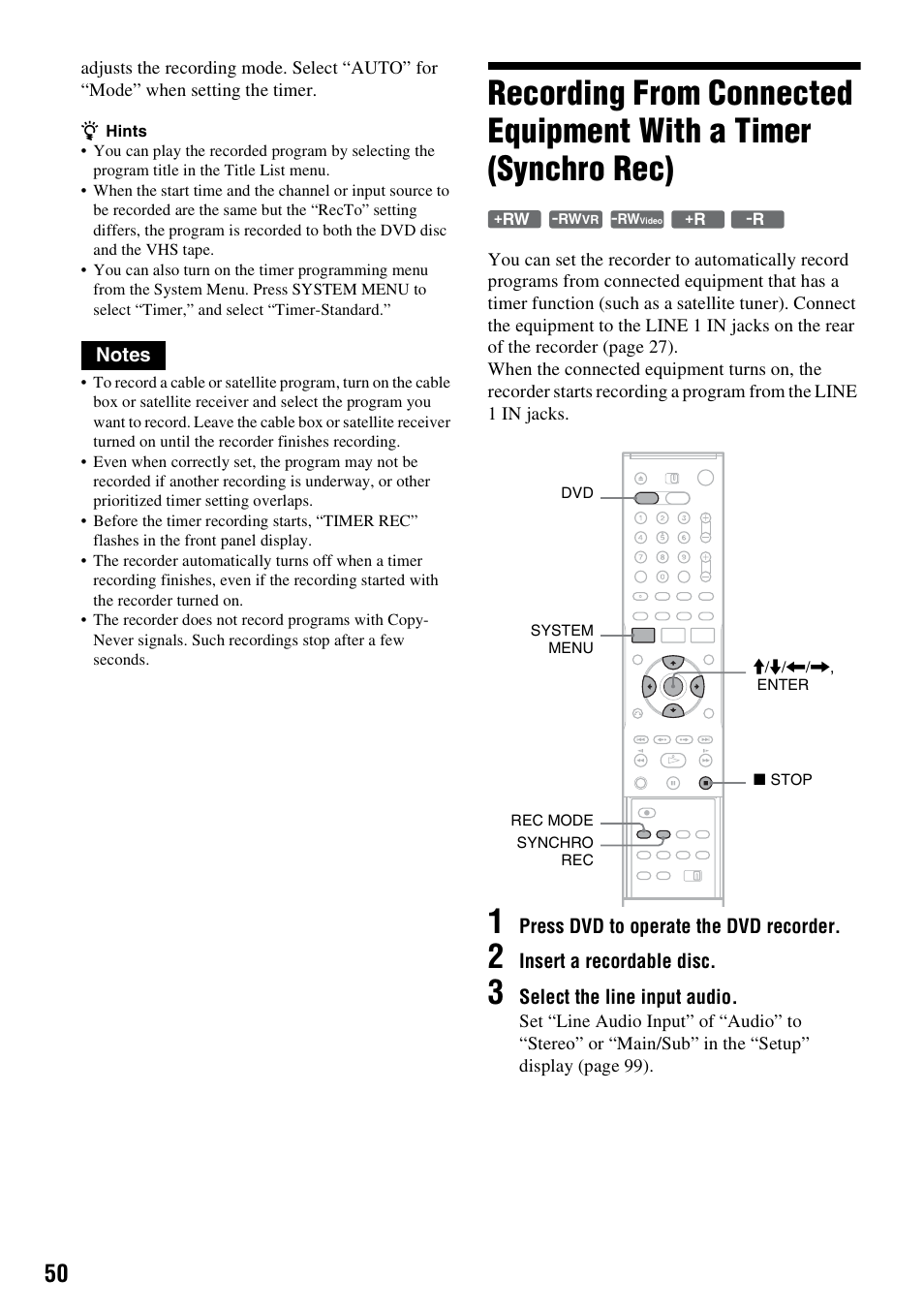 Sony RDR-VX515 User Manual | Page 50 / 124