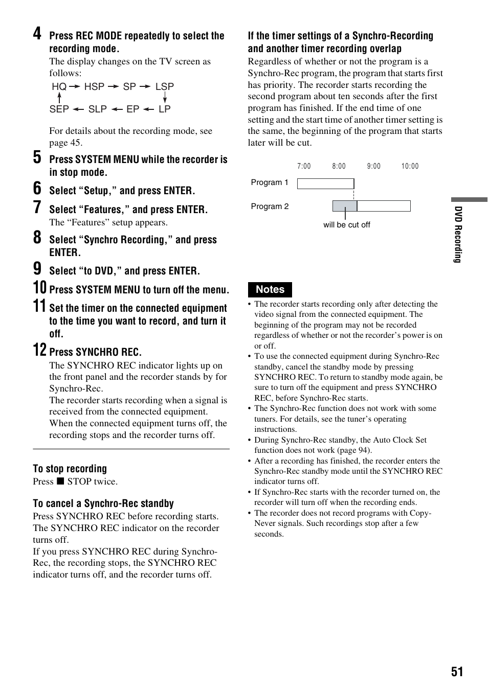 Sony RDR-VX515 User Manual | Page 51 / 124