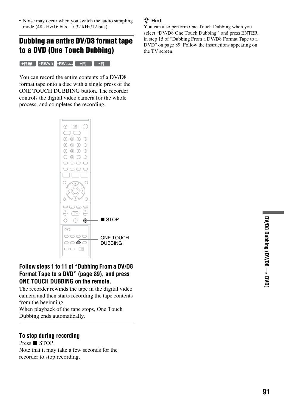 Sony RDR-VX515 User Manual | Page 91 / 124