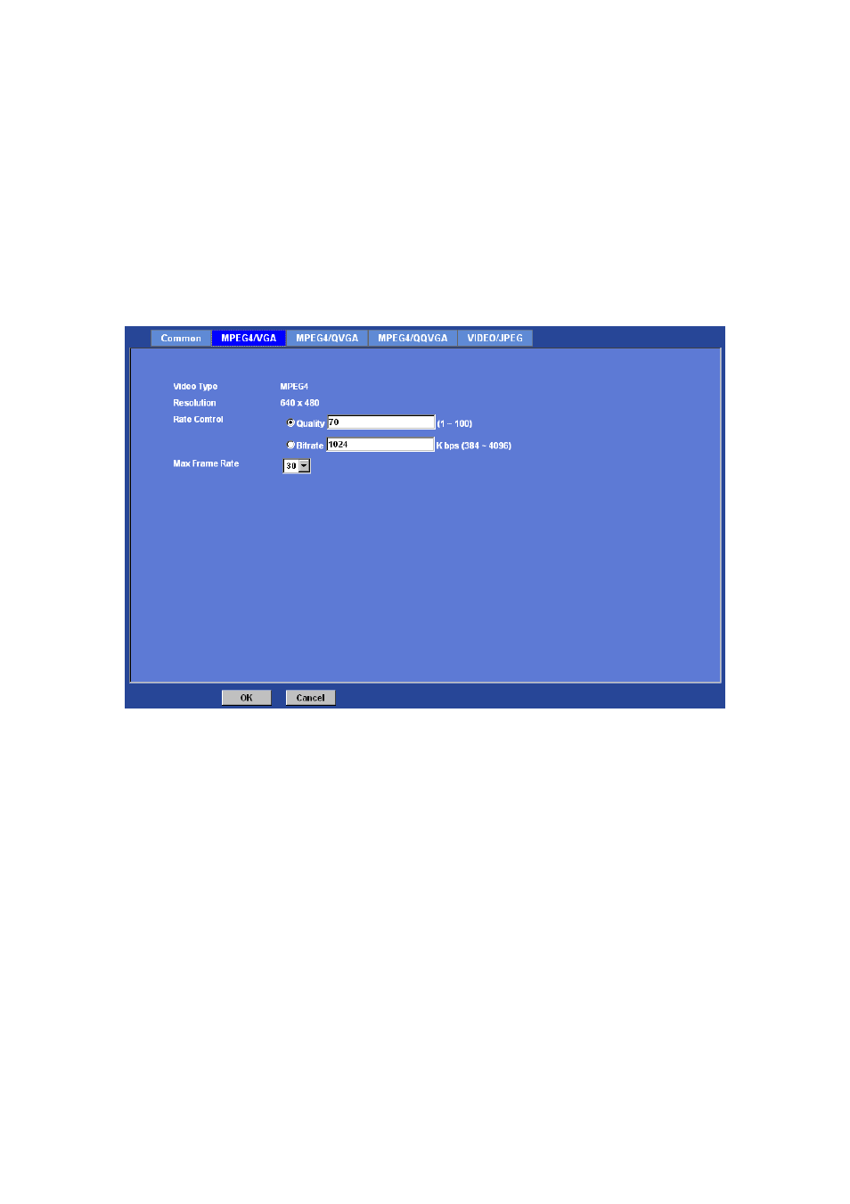 Mpeg4/qvga | Sony Multi-Profile CCD Box Type Network Camera HQ1 User Manual | Page 45 / 83