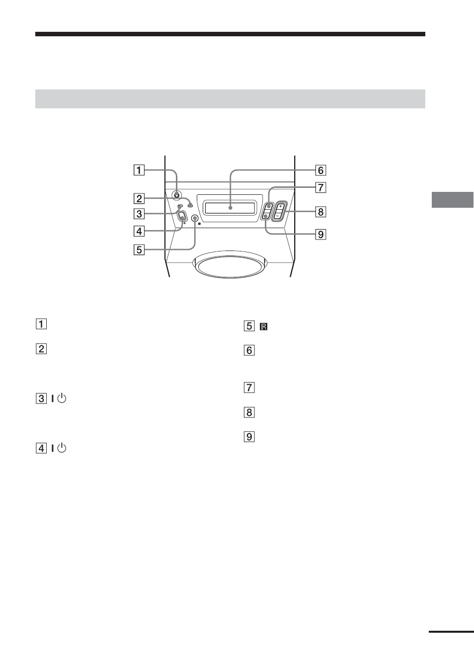 Index to parts and controls, Ad ditional inf ormation, Subwoofer (front panel) | Sony UZ-US501 User Manual | Page 25 / 28