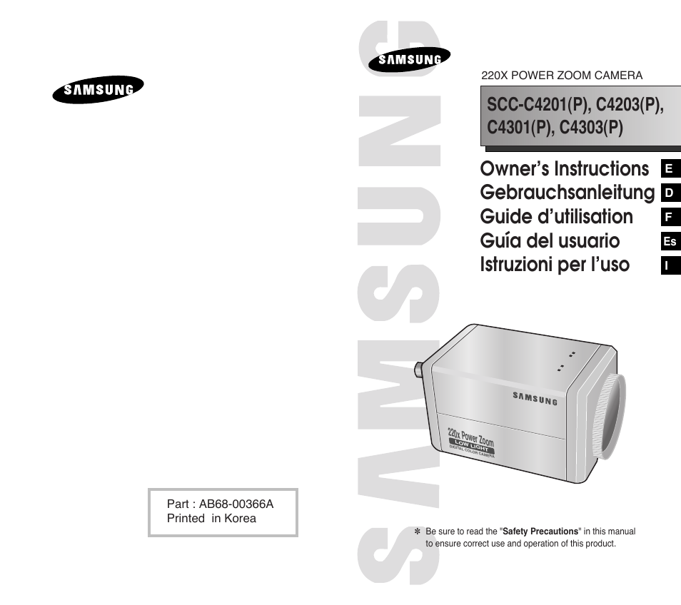 Samsung SCC-C4201P User Manual | 95 pages