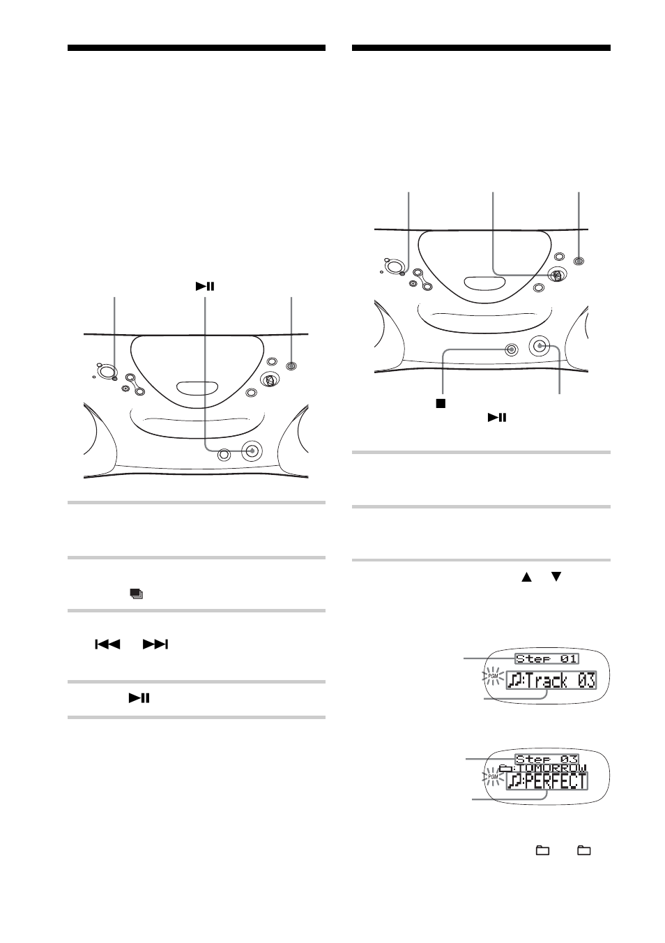 Creating your own program (program play), Playing your favorite play lists, M3u play list play) (mp3 cd only) | Creating your own program | Sony ZS-XN30 User Manual | Page 18 / 32