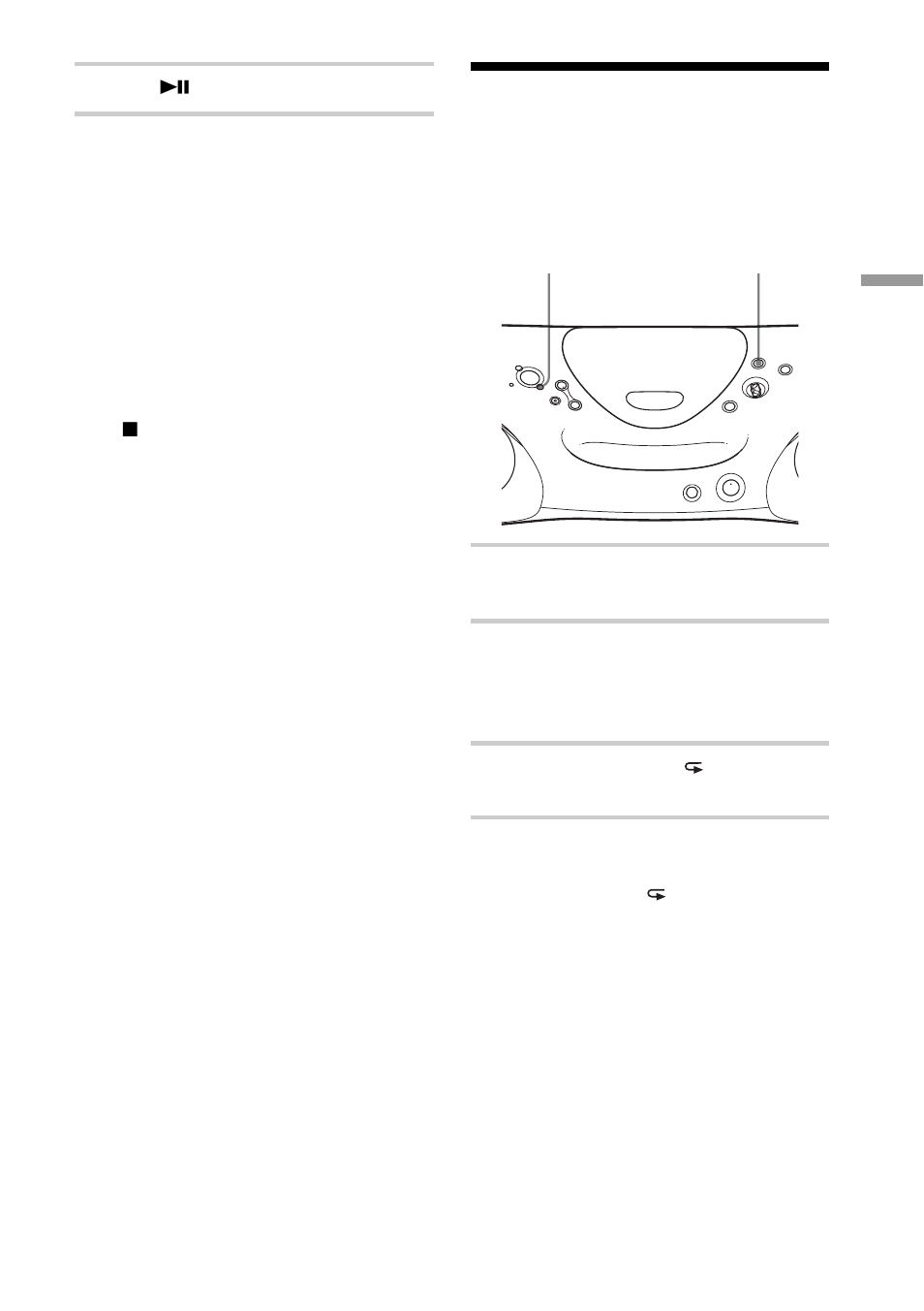 Playing tracks repeatedly (repeat play), Playing tracks repeatedly | Sony ZS-XN30 User Manual | Page 19 / 32