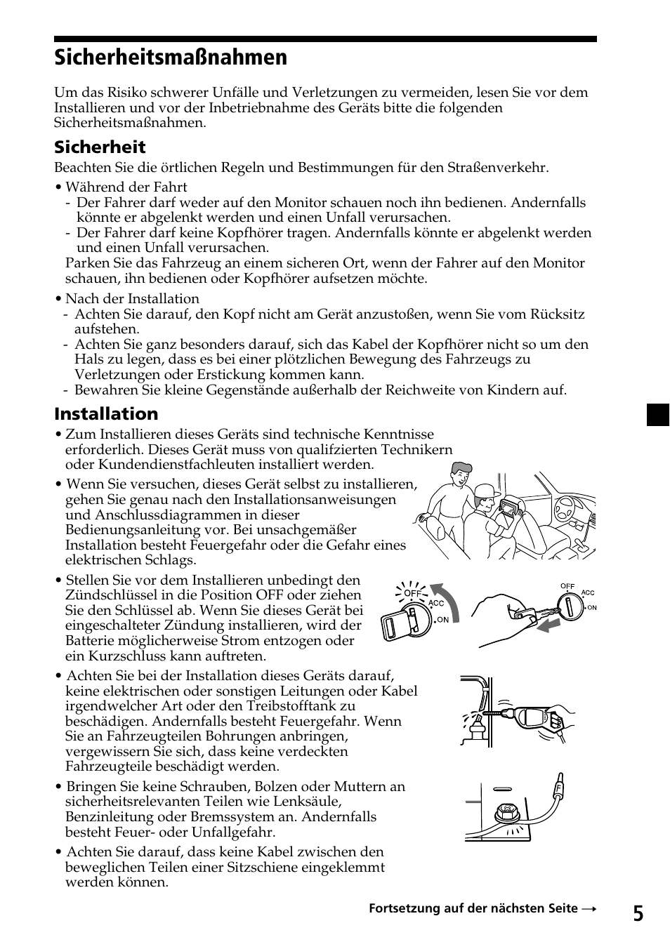 Sicherheitsmaßnahmen, 5sicherheitsmaßnahmen | Sony XVM-H65 User Manual | Page 25 / 104