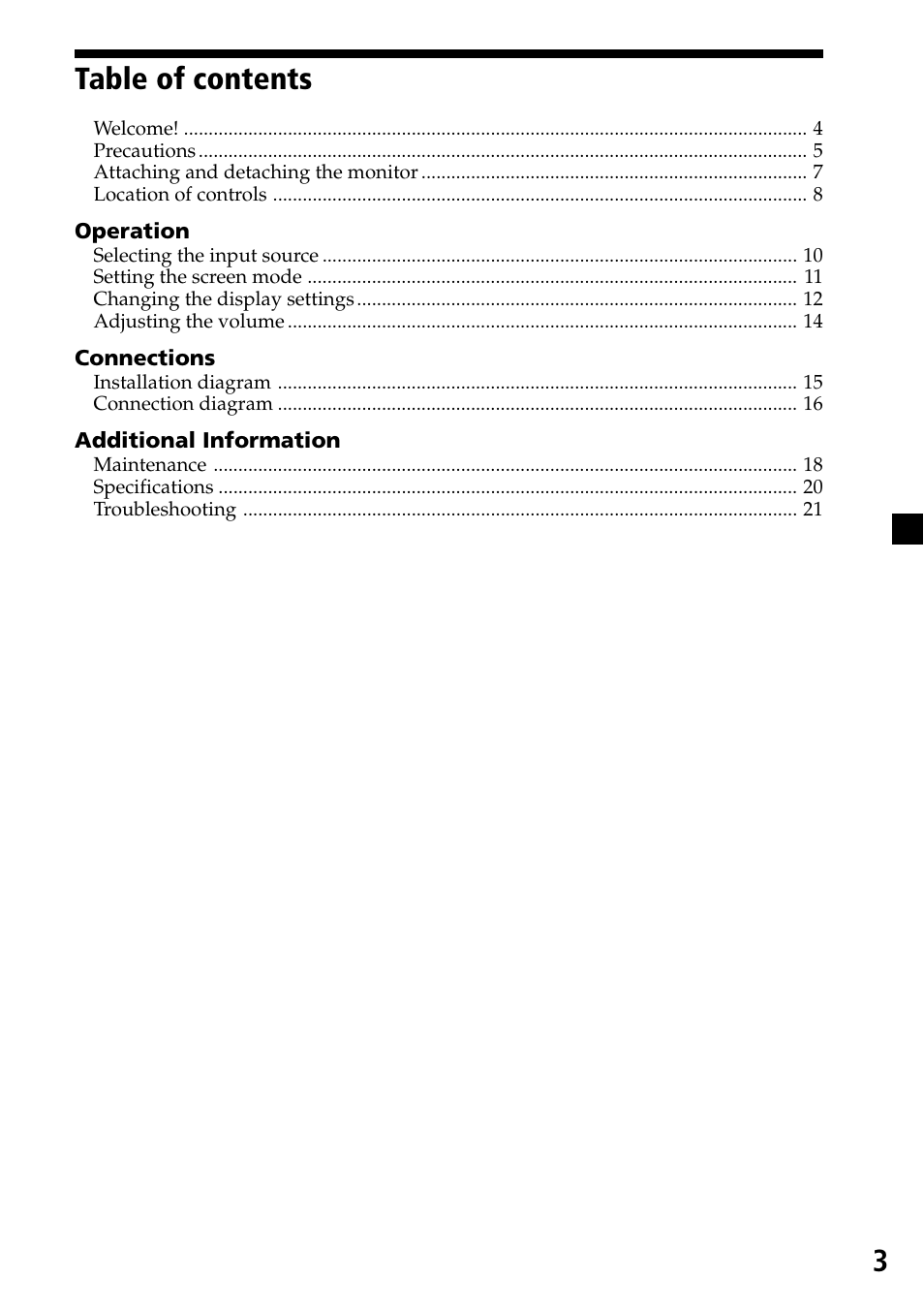 Sony XVM-H65 User Manual | Page 3 / 104