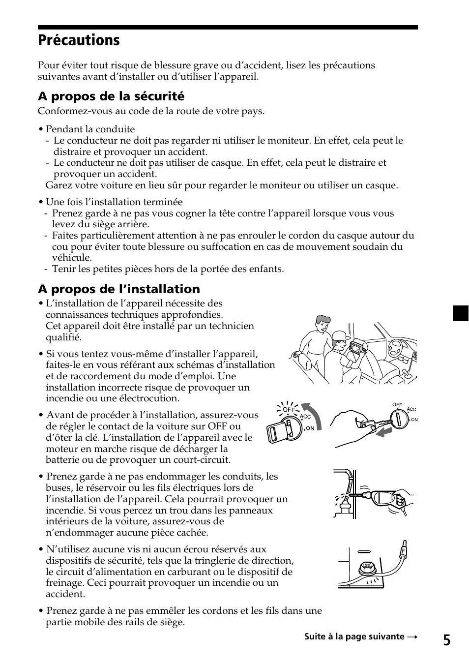 Précautions, 5précautions | Sony XVM-H65 User Manual | Page 45 / 104