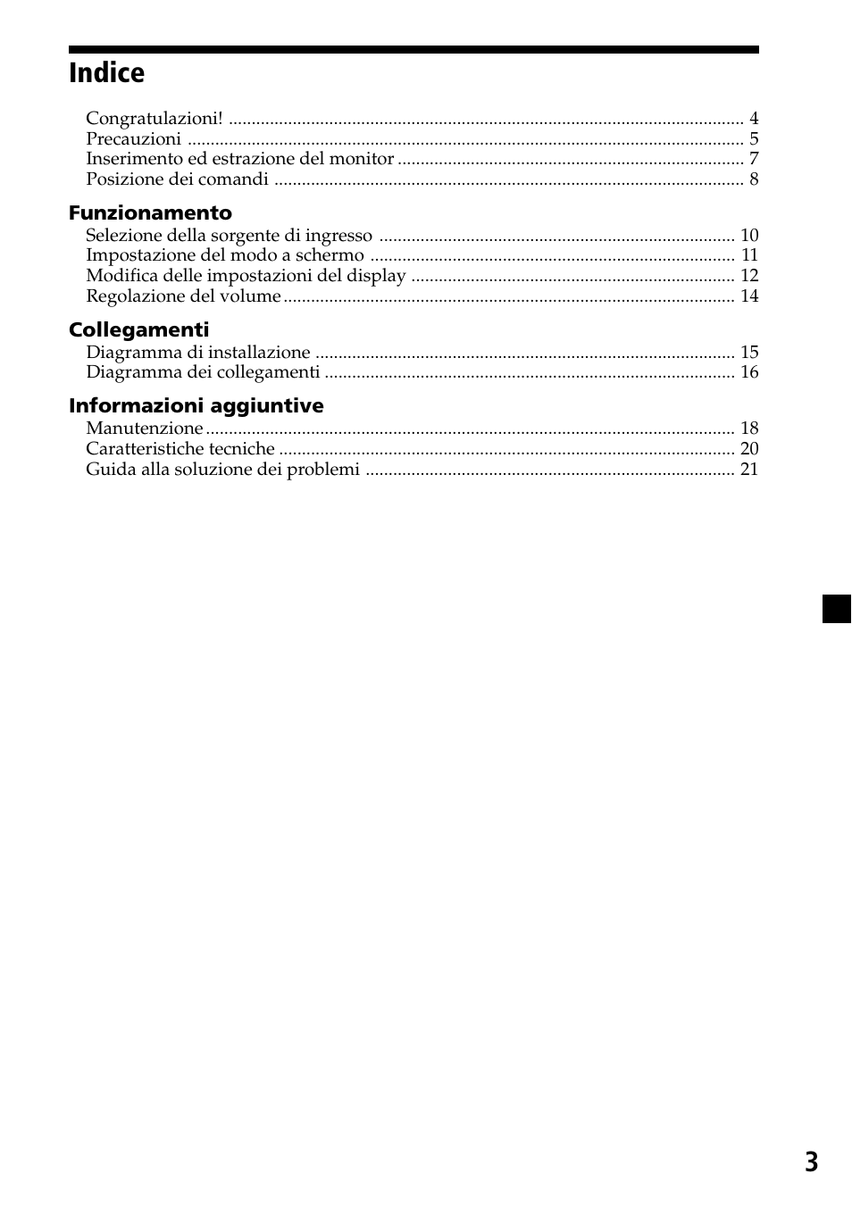 Indice, 3indice | Sony XVM-H65 User Manual | Page 63 / 104