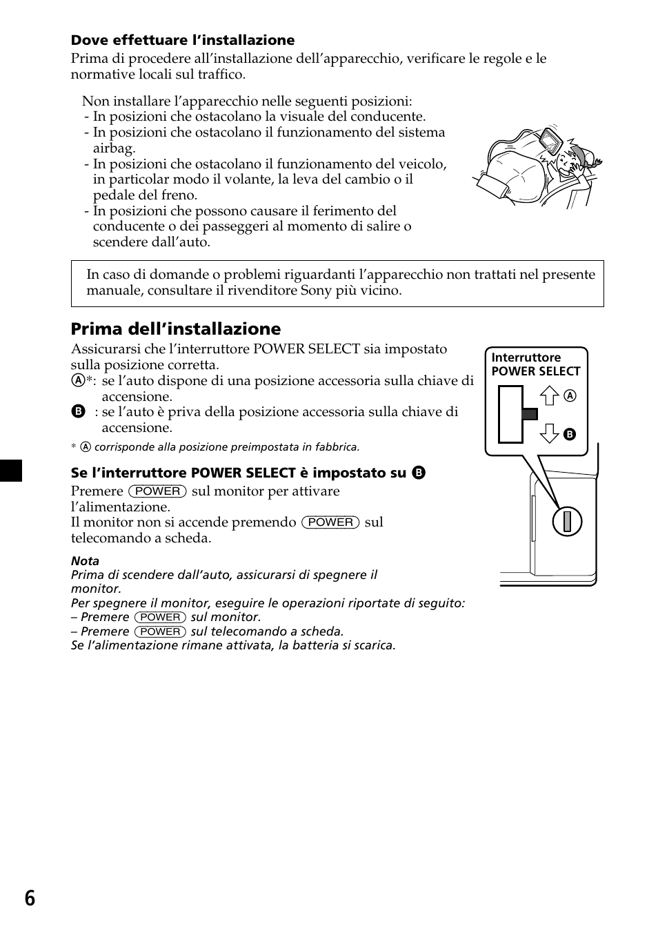 Prima dell’installazione | Sony XVM-H65 User Manual | Page 66 / 104