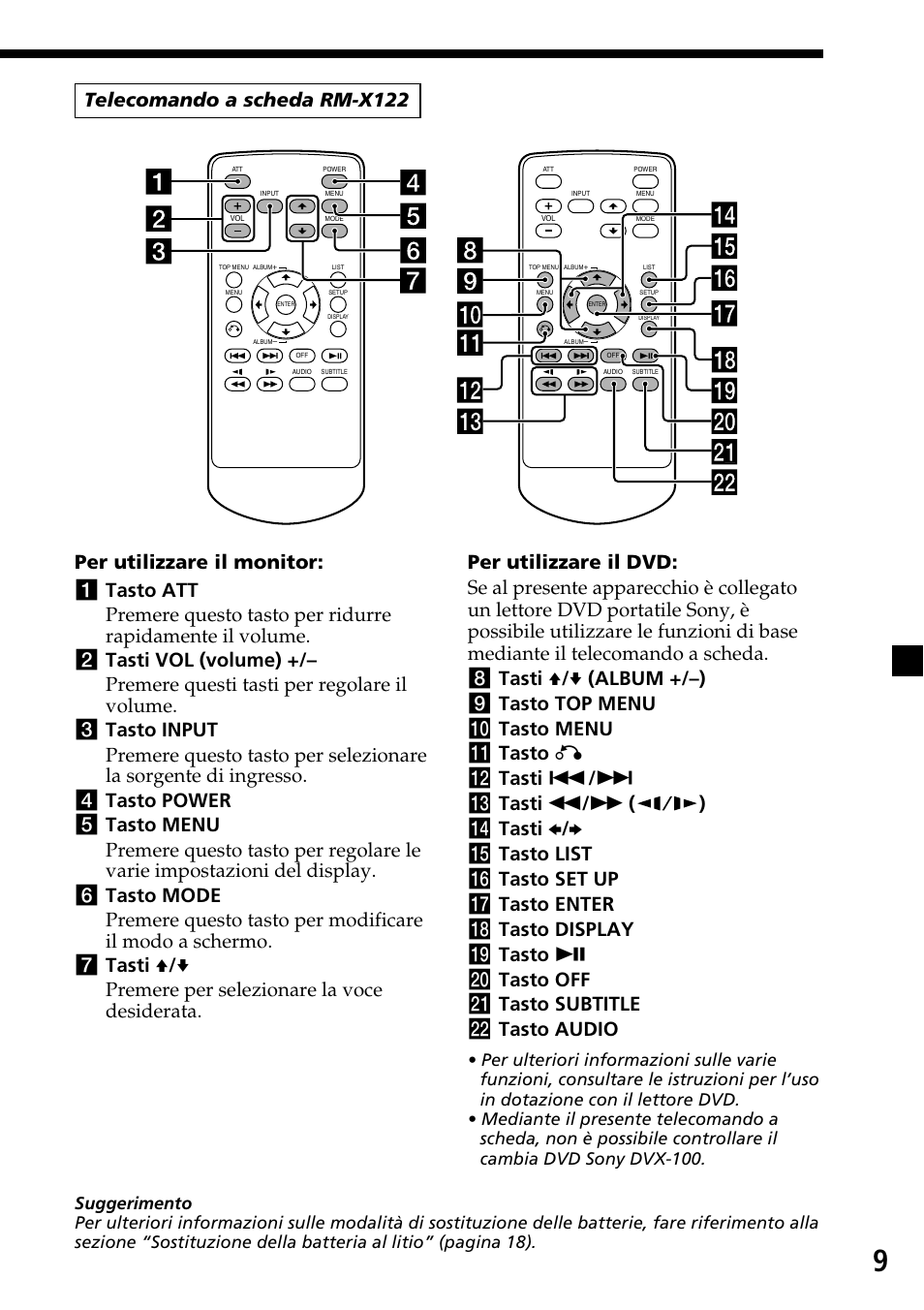 Telecomando a scheda rm-x122 | Sony XVM-H65 User Manual | Page 69 / 104