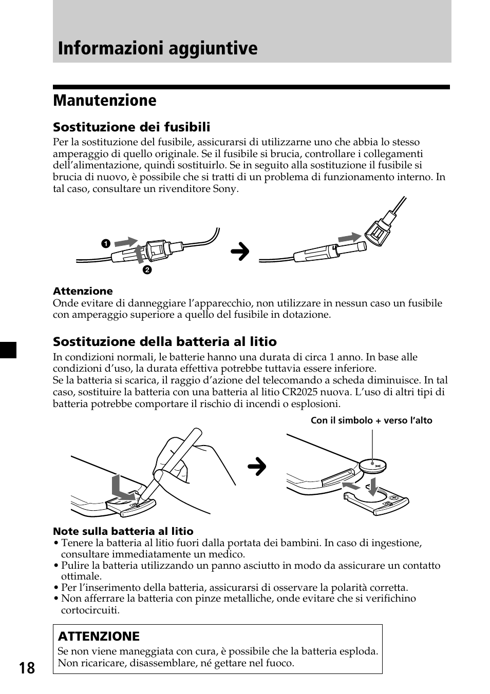 Informazioni aggiuntive, Manutenzione | Sony XVM-H65 User Manual | Page 78 / 104