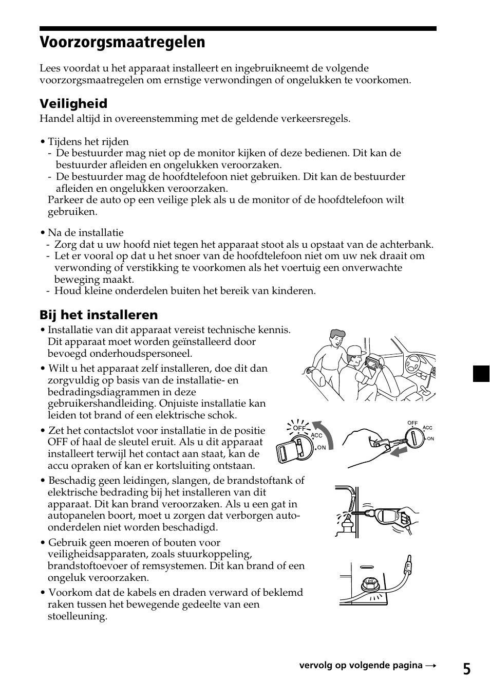 Voorzorgsmaatregelen, 5voorzorgsmaatregelen | Sony XVM-H65 User Manual | Page 85 / 104