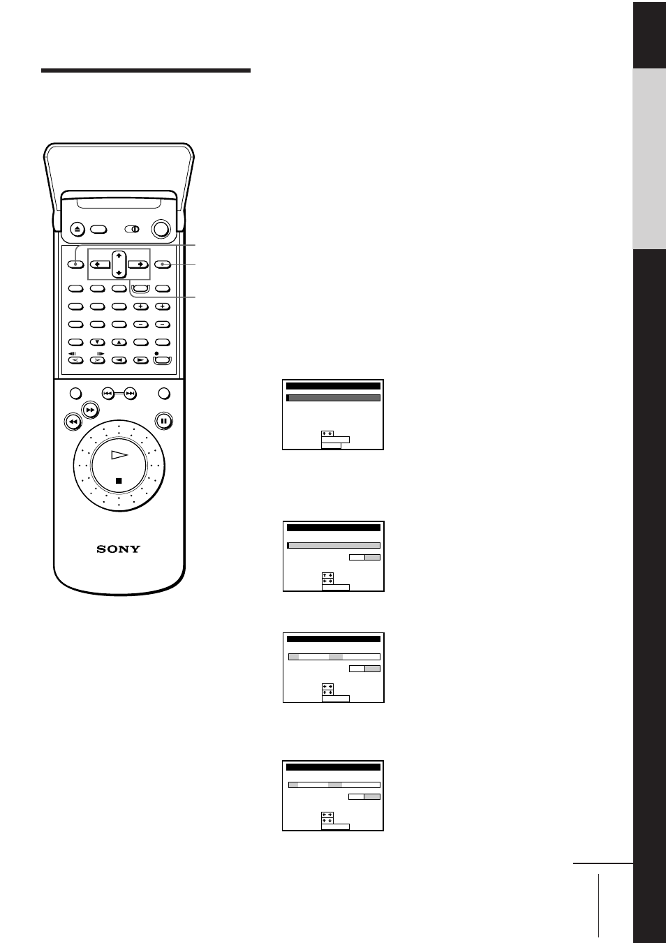 Manual setup — setting the clock, Setting the clock manually, Continued | Sony SLV-AV100UX User Manual | Page 29 / 90