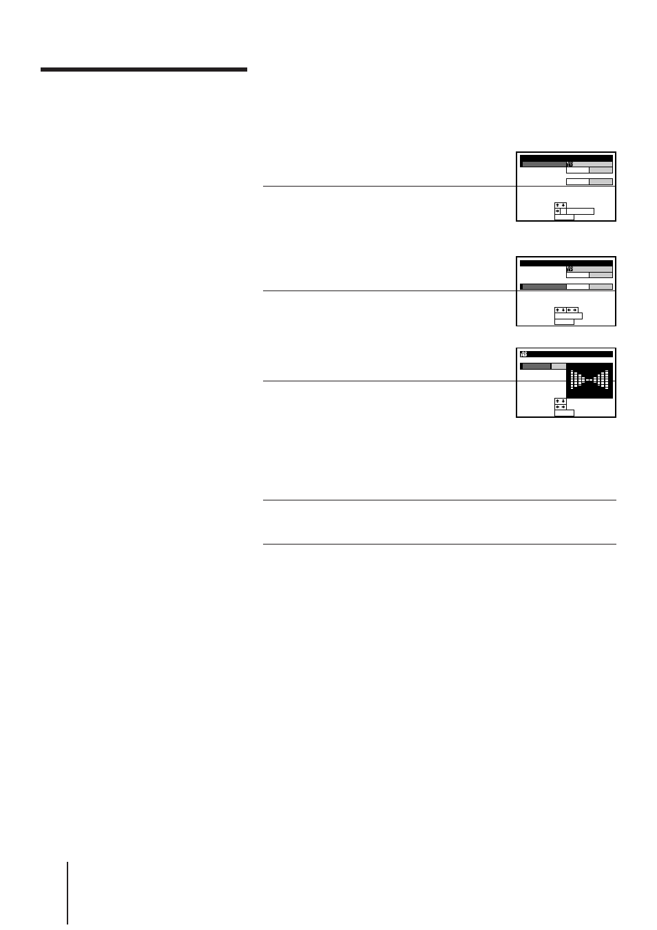 Customizing the sound fields (continued), Press menu to return to the original screen | Sony SLV-AV100UX User Manual | Page 66 / 90