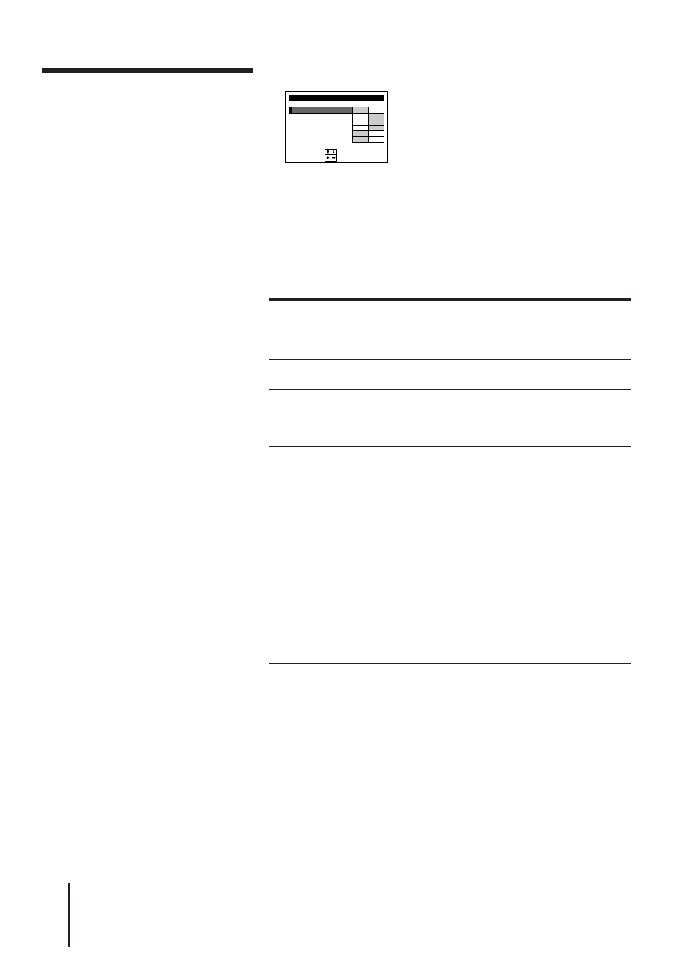 Changing menu options, Initial settings are indicated in bold print | Sony SLV-AV100UX User Manual | Page 76 / 90