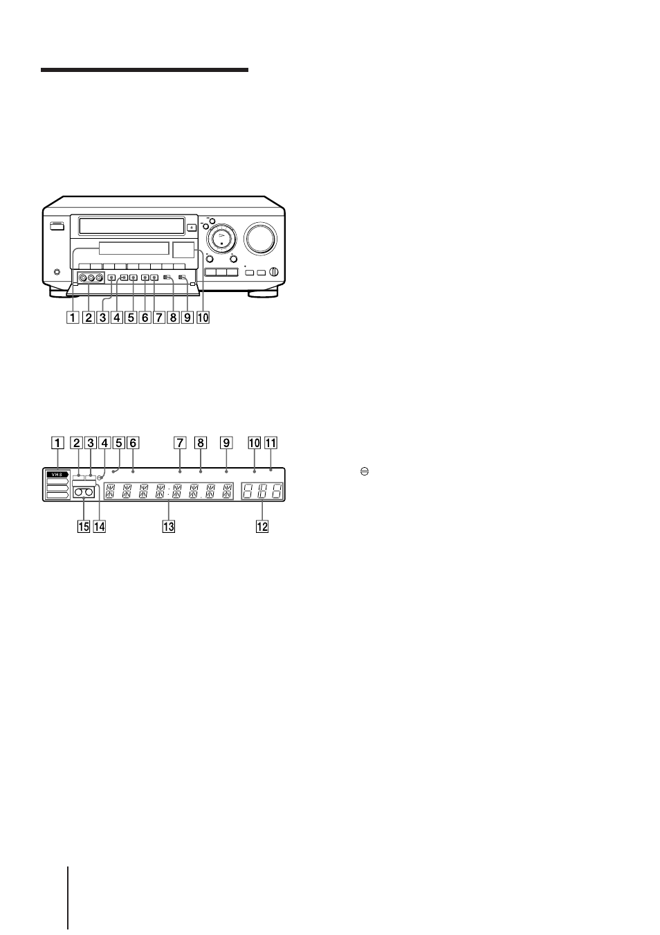 Front panel, with cover opened, Display window, Index to parts and controls (continued) | Sony SLV-AV100UX User Manual | Page 86 / 90