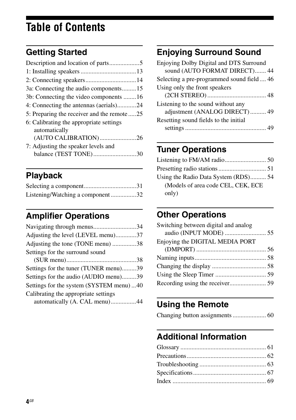 Sony 3-284-083-41(1) User Manual | Page 4 / 72