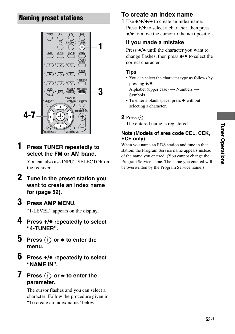 Naming preset stations | Sony 3-284-083-41(1) User Manual | Page 53 / 72