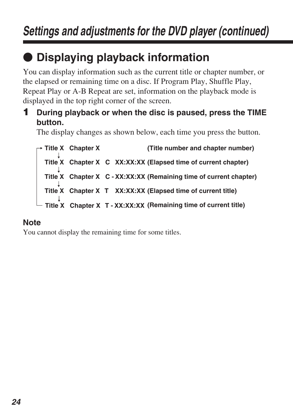 Z displaying playback information | Sony SCPH-10420 U User Manual | Page 24 / 112