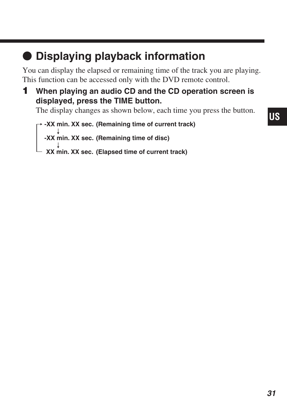 Z displaying playback information | Sony SCPH-10420 U User Manual | Page 31 / 112