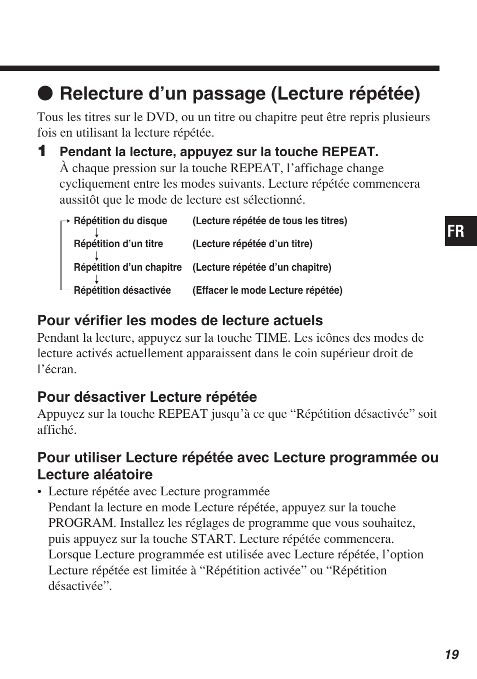 Z relecture d’un passage (lecture répétée) | Sony SCPH-10420 U User Manual | Page 55 / 112