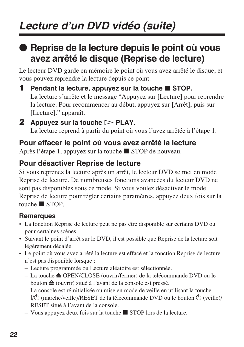 Lecture d’un dvd vidéo (suite) | Sony SCPH-10420 U User Manual | Page 58 / 112