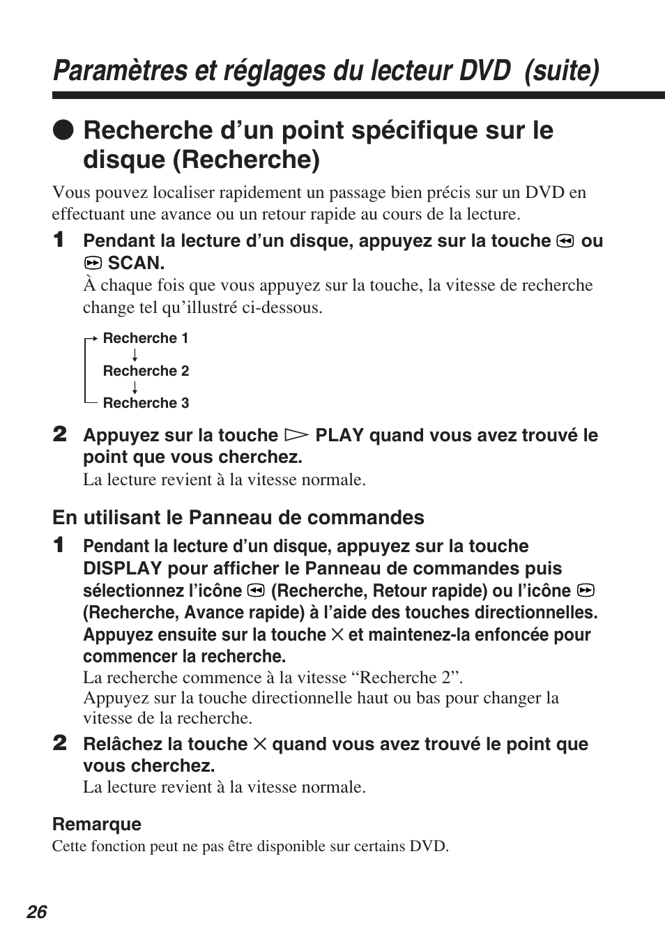 Paramètres et réglages du lecteur dvd (suite) | Sony SCPH-10420 U User Manual | Page 62 / 112