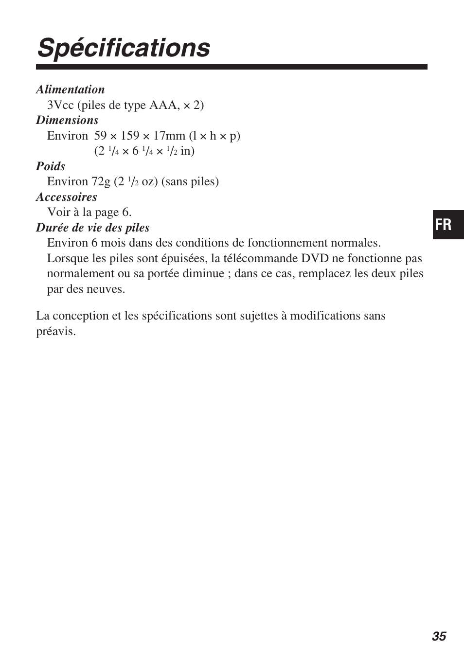 Spécifications | Sony SCPH-10420 U User Manual | Page 71 / 112