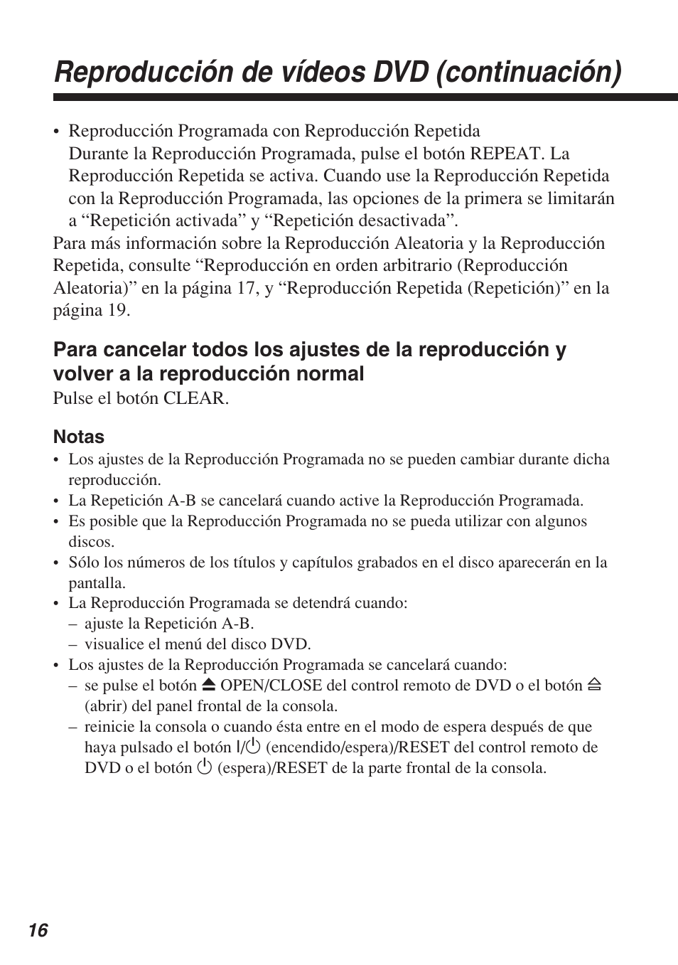 Reproducción de vídeos dvd (continuación) | Sony SCPH-10420 U User Manual | Page 88 / 112