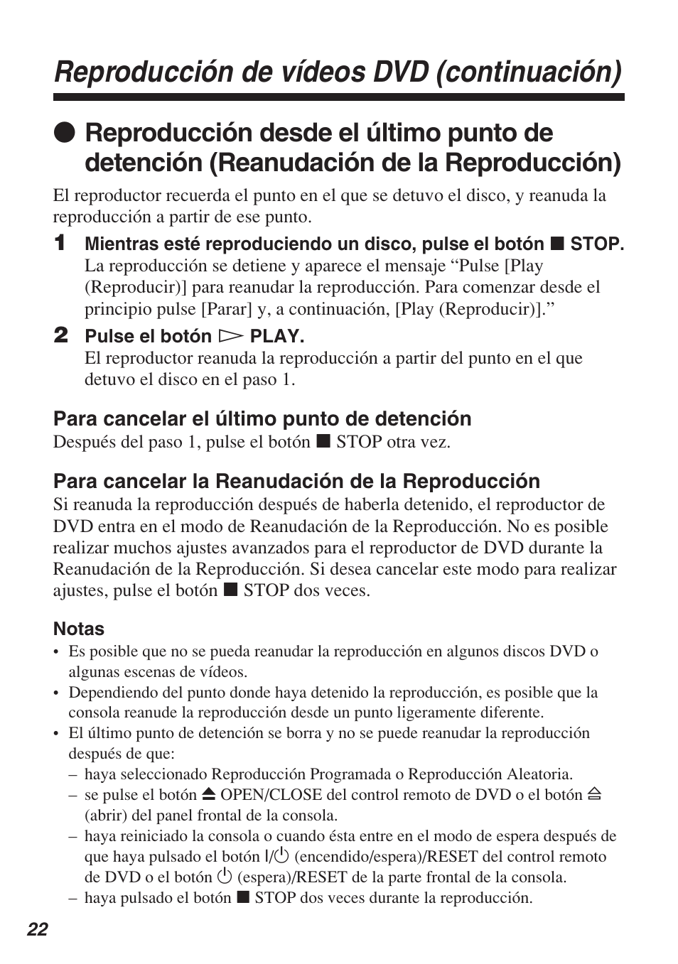 Reproducción de vídeos dvd (continuación) | Sony SCPH-10420 U User Manual | Page 94 / 112